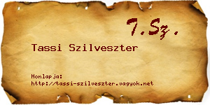 Tassi Szilveszter névjegykártya